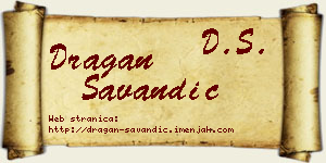 Dragan Savandić vizit kartica
